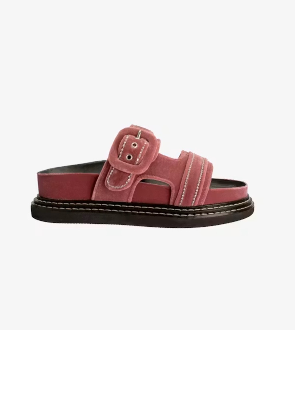 🖤 ZARA Buckled Velvet Low Heeled 🖤